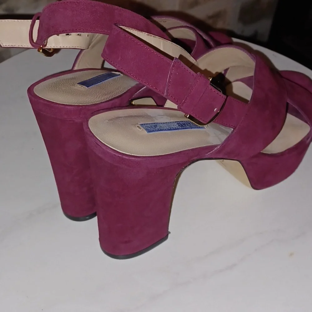 STUART WEITZMAN Jerry Suede Platform Heeled Sandals Size 9 NWOT9